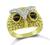 Estate Tiger's Eye Diamond Gold Owl Ring