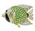Estate 5.03ct Green Garnet 0.70ct Diamond Onyx Gold Fish Pin