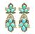 Estate Turquoise 3.50ct Sapphire 2.75ct Diamond Day and Night Earrings