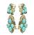 Cabochon Turquoise Round Cut Diamond and Sapphire 18k Yellow Gold Day and Night Earrings