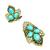 Diamond Sapphire Turquoise Gold Earrings