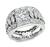 1950s 1.29ct Center Diamond 2.00ct Side Diamond Platinum Ring