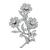 Vintage 1.50ct Diamond Flower Pin