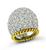 Vintage 10.00ct Diamond Yellow and White Gold Ring