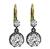 Victorian Old Mine Cut Diamond Silver and Gold Earrings