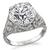 GIA Certified 3.62ct Diamond Art Deco Engagement Ring