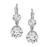 Old Mine Cut Diamond Platinum Dangling Earrings