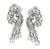 1950s Pear Baguette and Round Cut Diamond Platinum Earrings