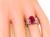 Oval Cut Burmese Ruby Diamond Platinum Engagement Ring