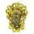1960s Baroque Style Multi Color Gemstone Gold Pin/Pendant