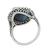 Platinum Black Opal Diamond Art Deco Ring