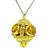 Vintage Oval Cut Citrine 18k Yellow Gold Charm Pendant
