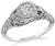 Vintage GIA Certified 0.34ct Diamond Engagement Ring