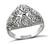 Edwardian GIA Certified 0.89ct Diamond Engagement Ring