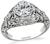 Art Deco GIA Certified 1.33ct Diamond Engagement Ring