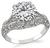 Edwardian GIA Certified 3.17ct Diamond Engagement Ring