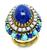 Vintage Lapis 1.50ct Diamond Turquoise Gold Ring