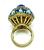 14k Gold Lapis Turquoise Diamond Ring