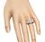 2.01ct Center Diamond 1.02ct and 1.00ct Round Cut Side Diamond Platinum Engagement Ring by Tiffany & Co